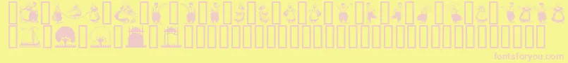 Dutchmen Font – Pink Fonts on Yellow Background