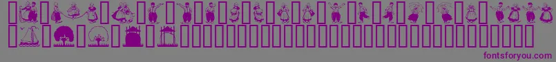 Dutchmen Font – Purple Fonts on Gray Background
