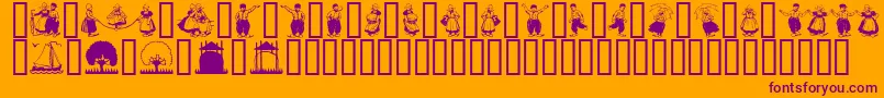 fuente Dutchmen – Fuentes Moradas Sobre Fondo Naranja