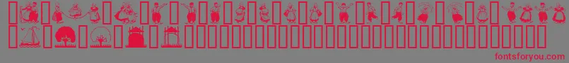 Dutchmen Font – Red Fonts on Gray Background