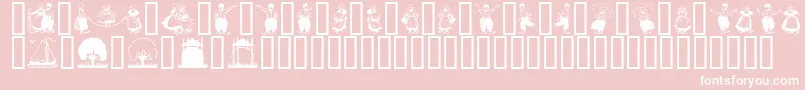 Dutchmen-fontti – valkoiset fontit vaaleanpunaisella taustalla