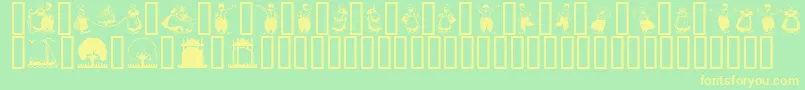 Czcionka Dutchmen – żółte czcionki na zielonym tle