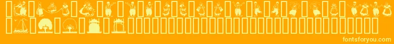 fuente Dutchmen – Fuentes Amarillas Sobre Fondo Naranja