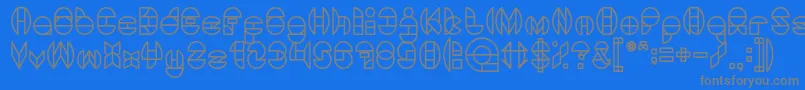 DragonFly Font – Gray Fonts on Blue Background