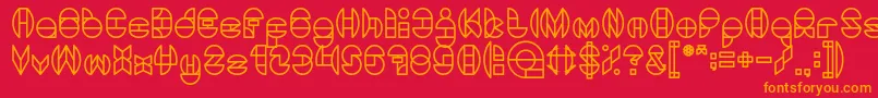 DragonFly Font – Orange Fonts on Red Background