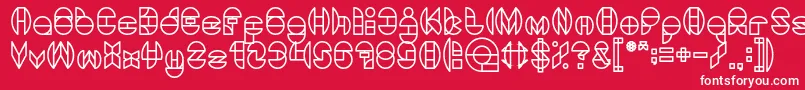 フォントDragonFly – 赤い背景に白い文字