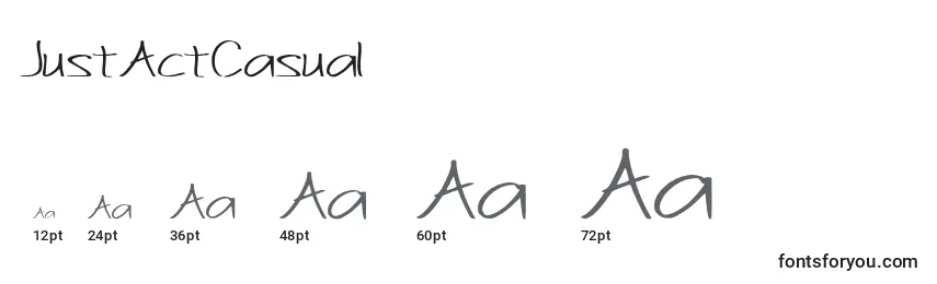 JustActCasual Font Sizes