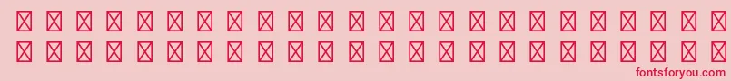 フォントDidotltstdOrnaments – ピンクの背景に赤い文字