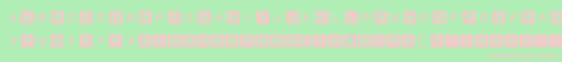 CurvedSquare Font – Pink Fonts on Green Background