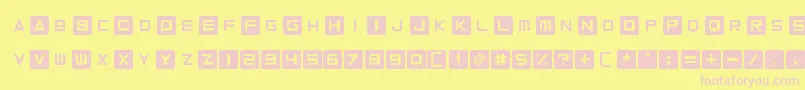 CurvedSquare Font – Pink Fonts on Yellow Background