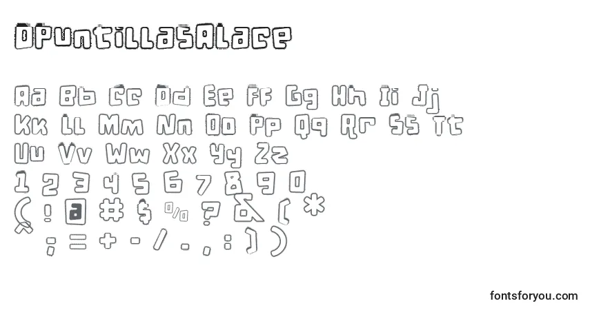 DPuntillasALace Font – alphabet, numbers, special characters
