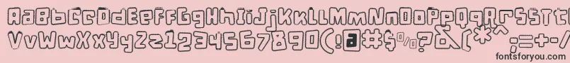 DPuntillasALace Font – Black Fonts on Pink Background