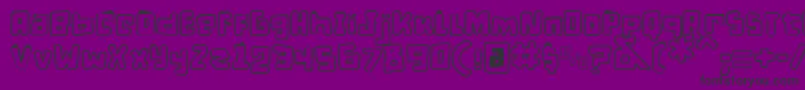 DPuntillasALace-Schriftart – Schwarze Schriften auf violettem Hintergrund