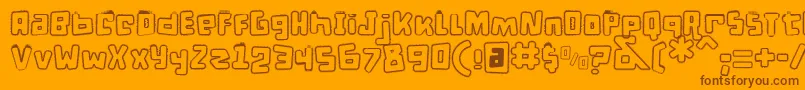 DPuntillasALace Font – Brown Fonts on Orange Background