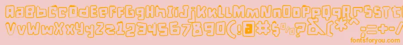 DPuntillasALace Font – Orange Fonts on Pink Background