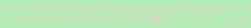 DPuntillasALace Font – Pink Fonts on Green Background