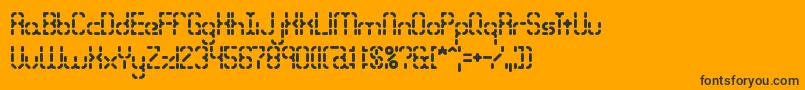 BleakSegmentsBrk Font – Black Fonts on Orange Background