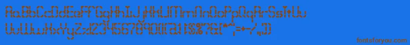 BleakSegmentsBrk Font – Brown Fonts on Blue Background