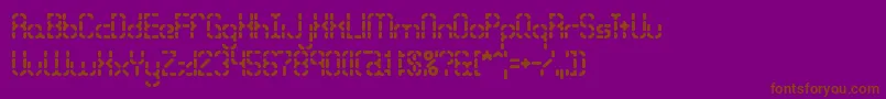 BleakSegmentsBrk Font – Brown Fonts on Purple Background