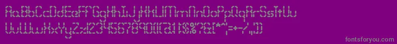 BleakSegmentsBrk-Schriftart – Graue Schriften auf violettem Hintergrund