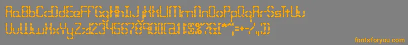 BleakSegmentsBrk Font – Orange Fonts on Gray Background