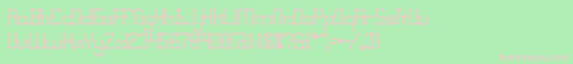 BleakSegmentsBrk Font – Pink Fonts on Green Background