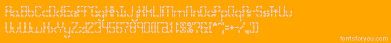 More about BleakSegmentsBrk Font BleakSegmentsBrk Font – Pink Fonts on Orange Background