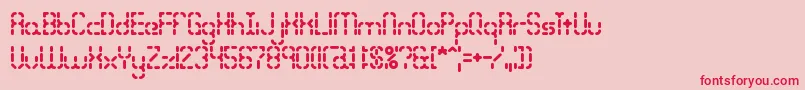 BleakSegmentsBrk Font – Red Fonts on Pink Background