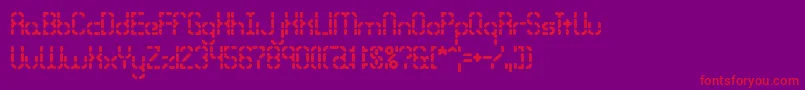 BleakSegmentsBrk Font – Red Fonts on Purple Background