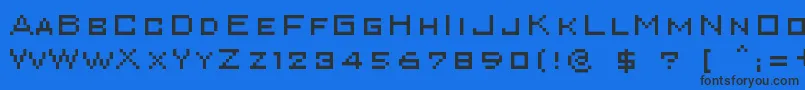 Superkarcher Font – Black Fonts on Blue Background