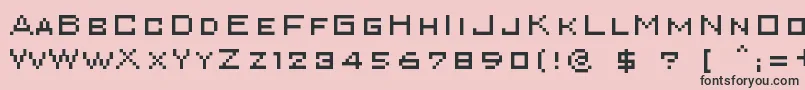 Superkarcher Font – Black Fonts on Pink Background