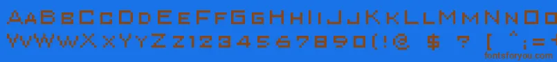 Superkarcher Font – Brown Fonts on Blue Background