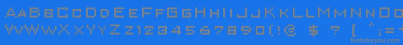 Superkarcher Font – Gray Fonts on Blue Background