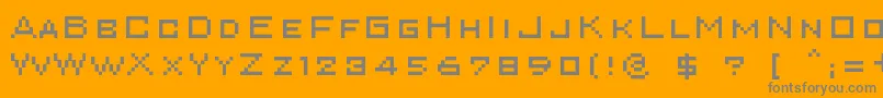 Superkarcher Font – Gray Fonts on Orange Background