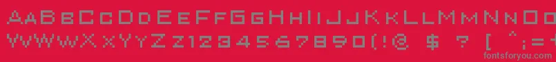 Superkarcher Font – Gray Fonts on Red Background