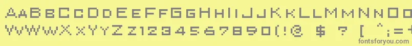 Superkarcher Font – Gray Fonts on Yellow Background