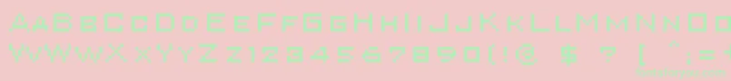 Superkarcher Font – Green Fonts on Pink Background