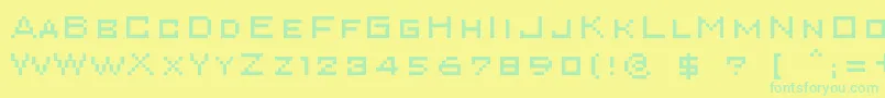 Więcej informacji o czcionce Superkarcher Czcionka Superkarcher – zielone czcionki na żółtym tle