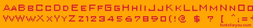 Superkarcher Font – Red Fonts on Orange Background