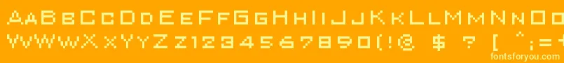 Superkarcher Font – Yellow Fonts on Orange Background
