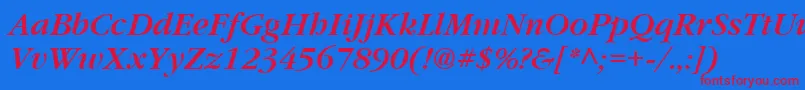 Garrymondrian5Sblditalicsh Font – Red Fonts on Blue Background