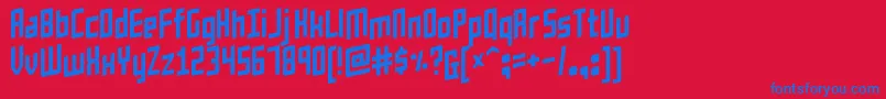 Flaphead Font – Blue Fonts on Red Background