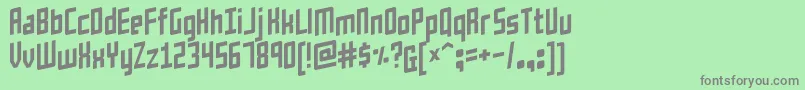 Weitere Informationen zur Flaphead-Schriftart Flaphead-Schriftart – Graue Schriften auf grünem Hintergrund