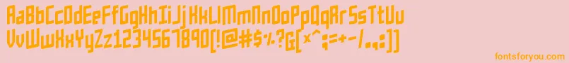 Flaphead Font – Orange Fonts on Pink Background