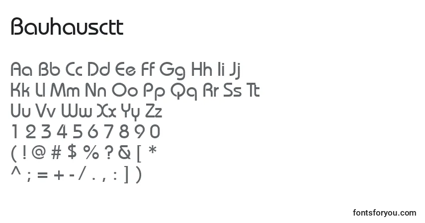 Bauhausctt-fontti – aakkoset, numerot, erikoismerkit