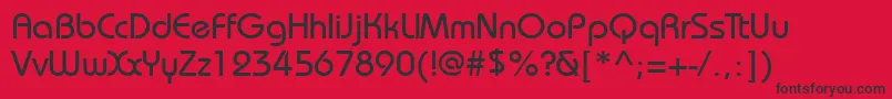 フォントBauhausctt – 赤い背景に黒い文字
