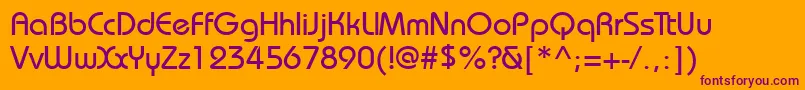 Bauhausctt Font – Purple Fonts on Orange Background