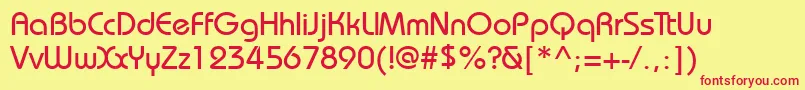 Bauhausctt Font – Red Fonts on Yellow Background