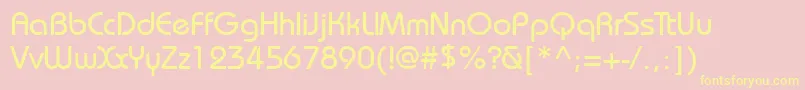 Bauhausctt Font – Yellow Fonts on Pink Background