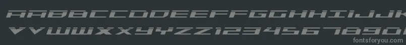 Шрифт TriremeLaserItalic – серые шрифты на чёрном фоне